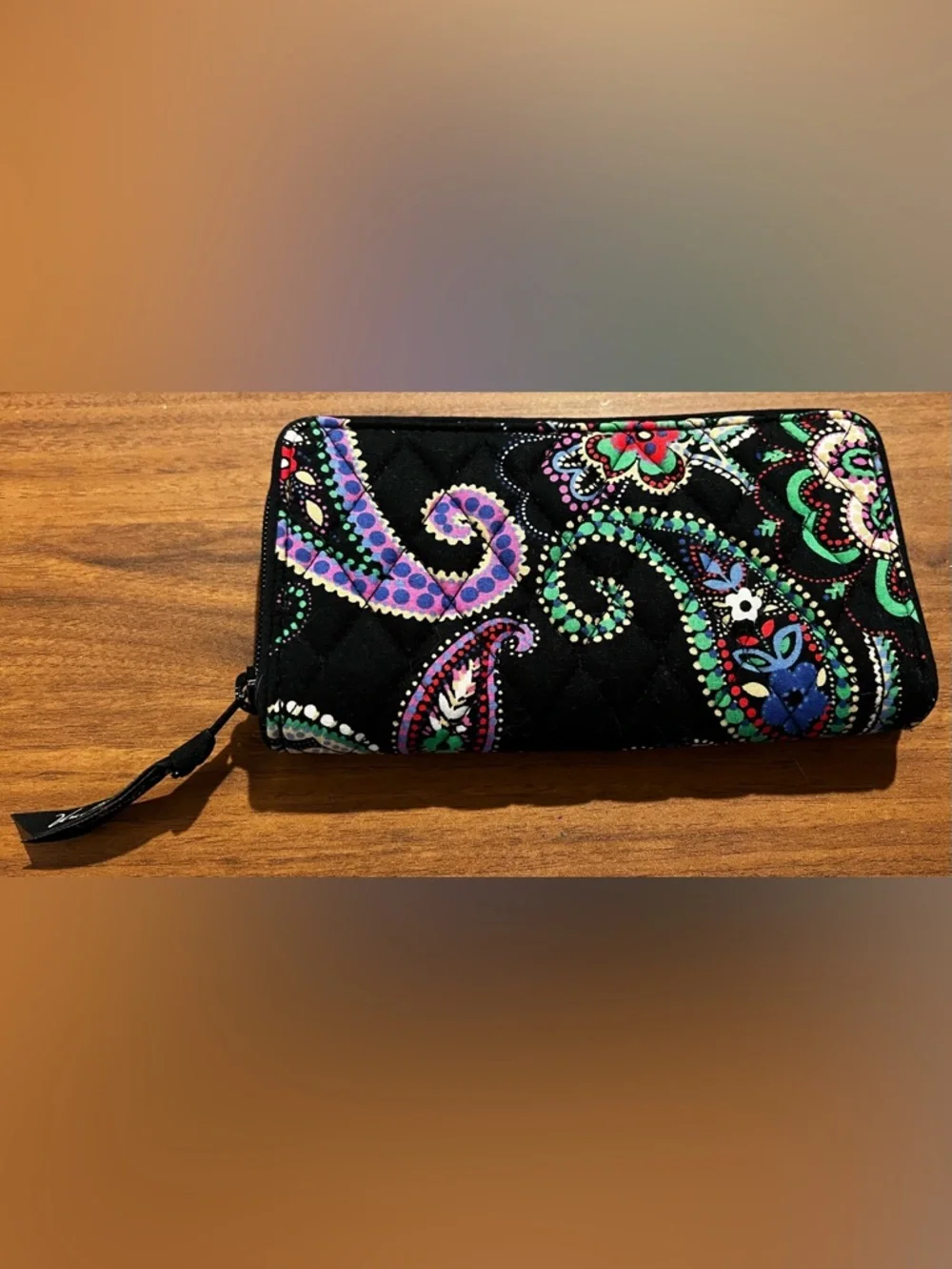Vera Bradley Georgia Zip Around Wallet Retired Pattern Kiev Paisley EUC! - Picture 3 of 11